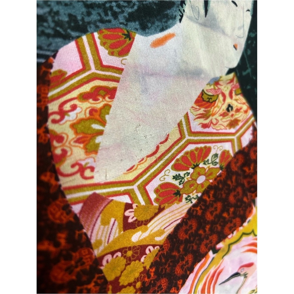 Chico's silk top size 3 colorful - Picture 5 of 6